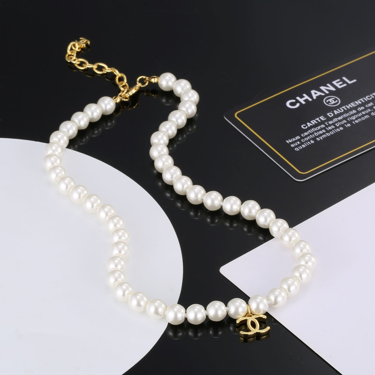 Chanel Pearls 18K Gold Necklace
