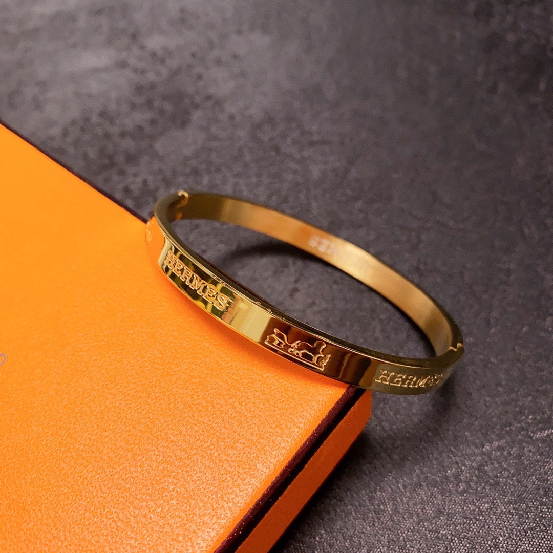 Hermes 18K Gold Bracelet