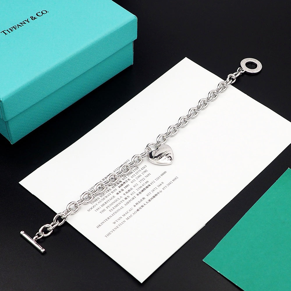 Tiffany Tag Chain 18K Gold Bracelet
