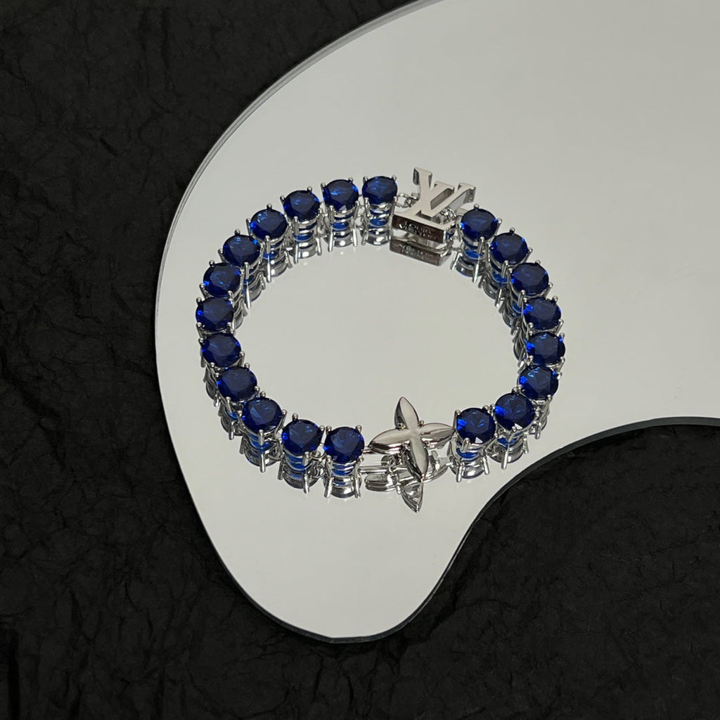Louis Vuitton Crystal 18K Gold Bracelet