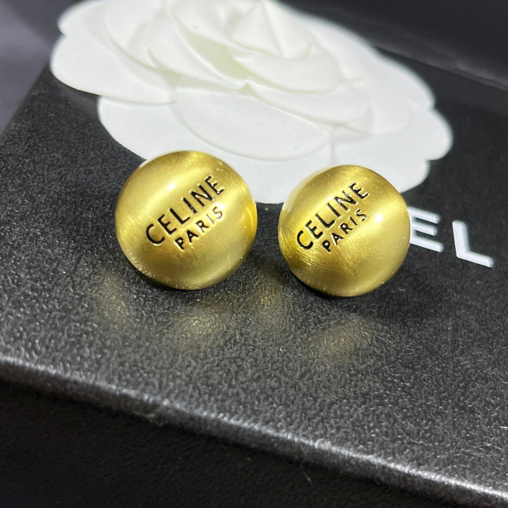 Celine Cicle 18K Gold Earrings