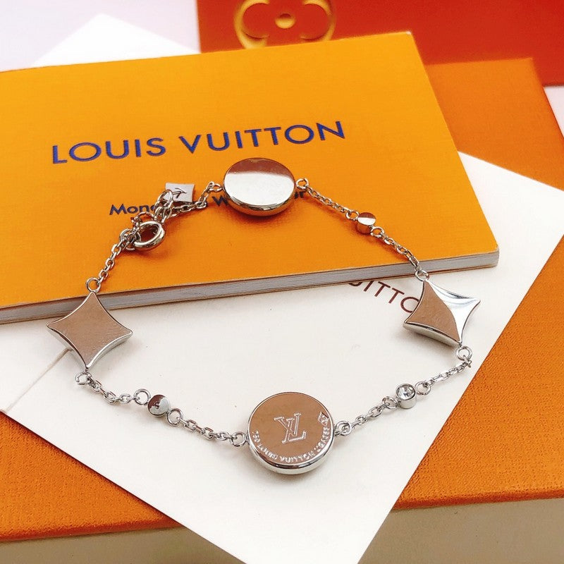 Louis Vuitton Blossom Red Flower 18K Gold Bracelet