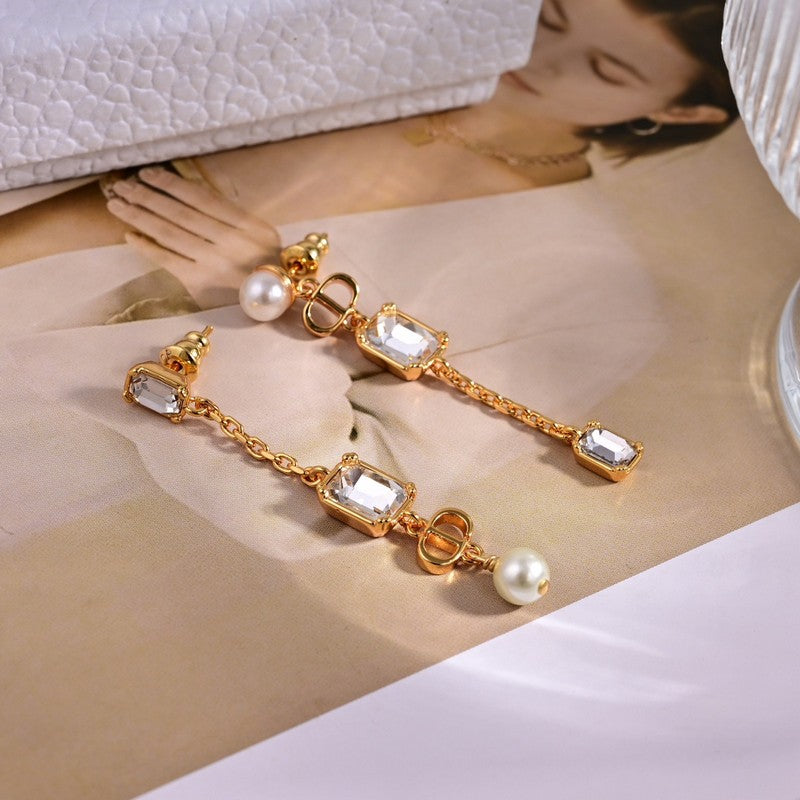 Dior Tribales Crystal 18K Gold Earrings
