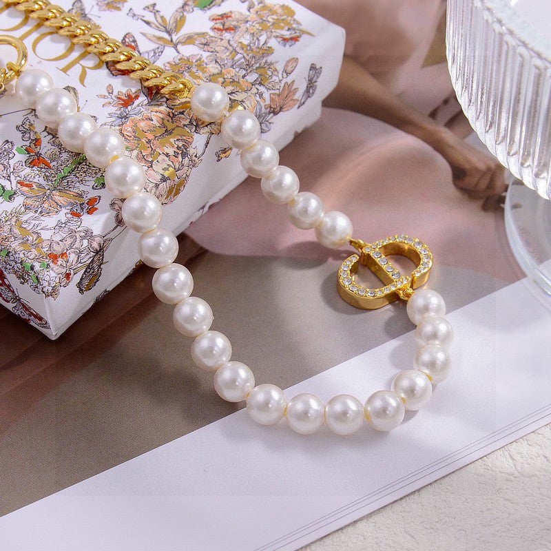Dior Petit Pearl 18K Gold Necklace
