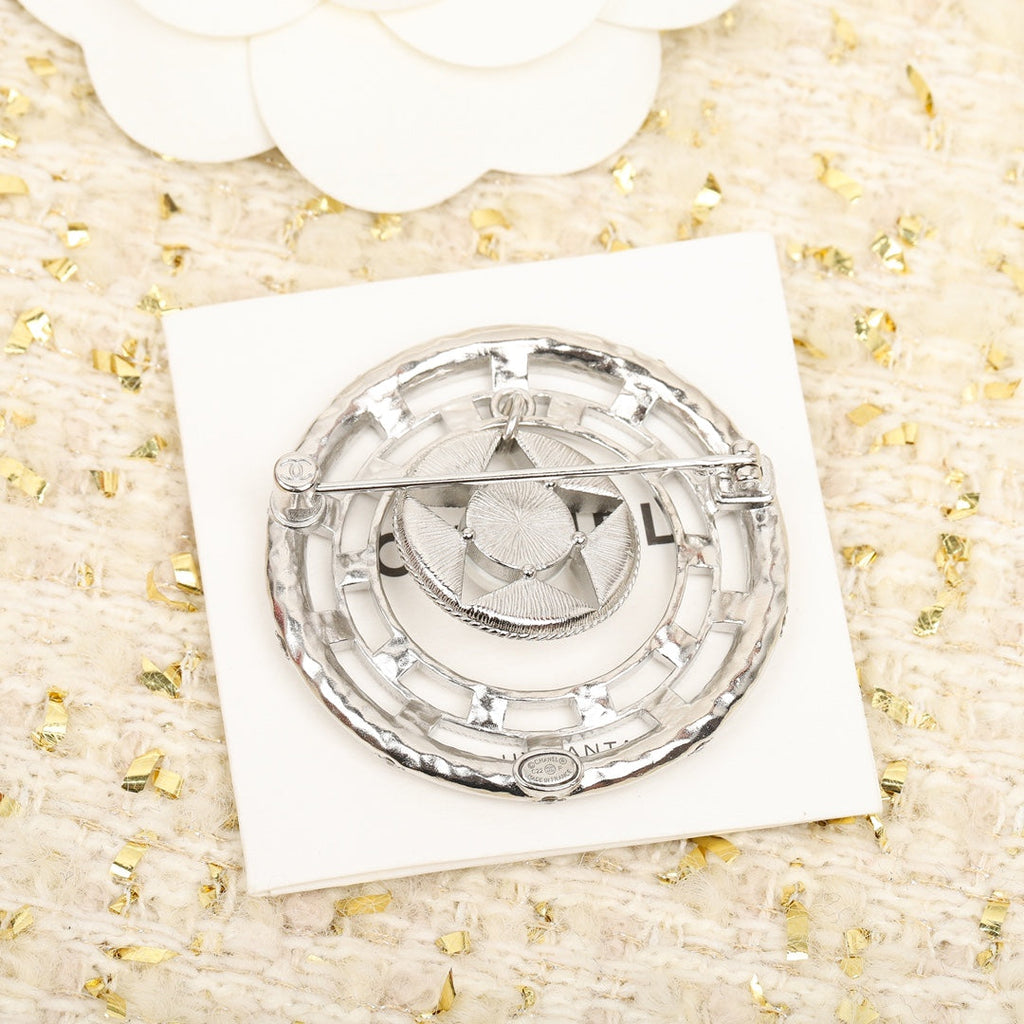Chanel Black Diamonds 18K Gold Brooch