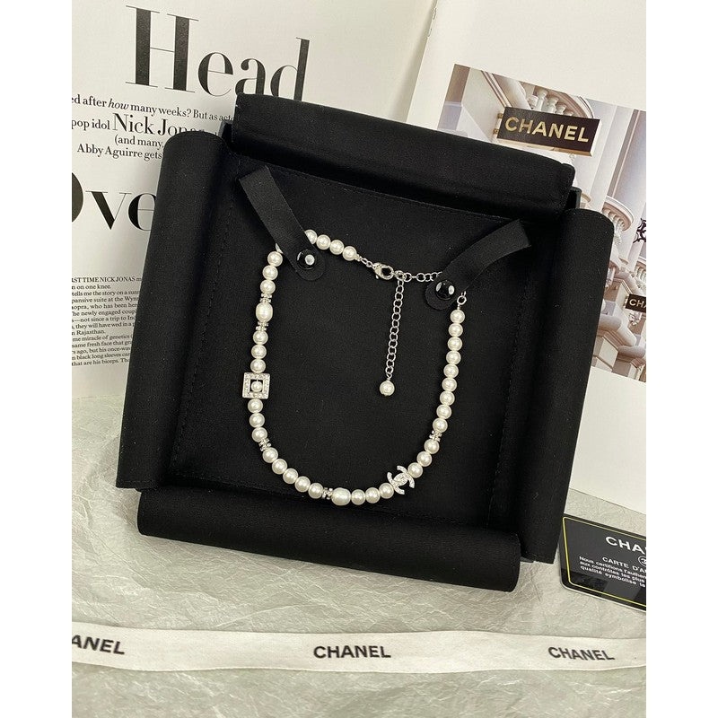 Chanel Pearl 18K Gold Necklace