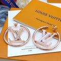 Louis Vuitton Louise Hoop Pearls 18K Gold Earrings