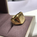 Louis Vuitton Monogram Signet 18K Gold Ring