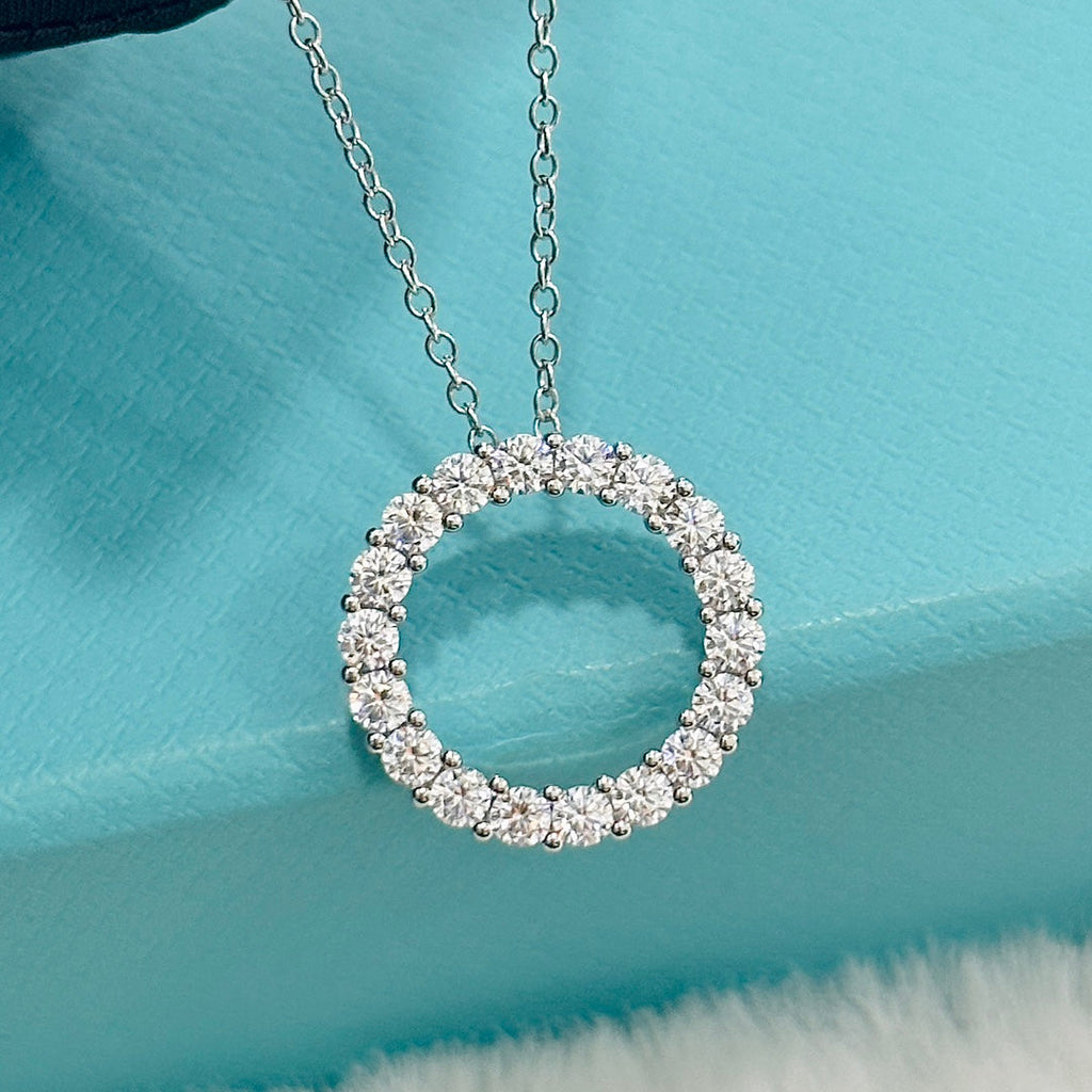 Tiffany Circle Diamonds 18K Gold Necklace