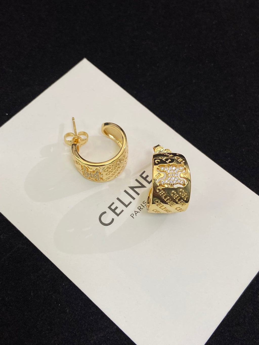 Celine Diamonds 18K Gold Earrings