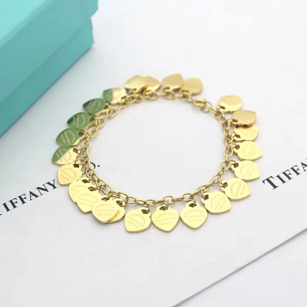 Tiffany Heart Tag 18K Gold Bracelet