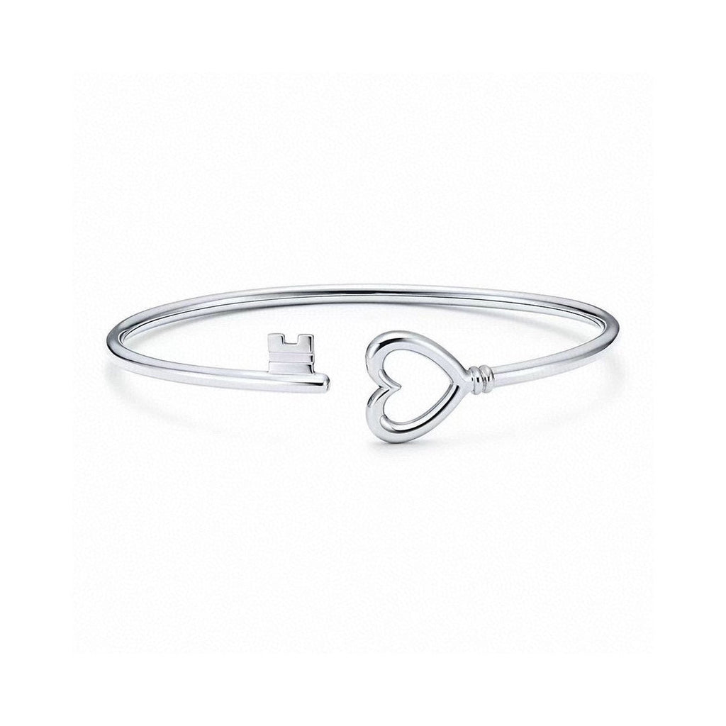 Tiffany Heart Key Wire 18K Gold Bracelet