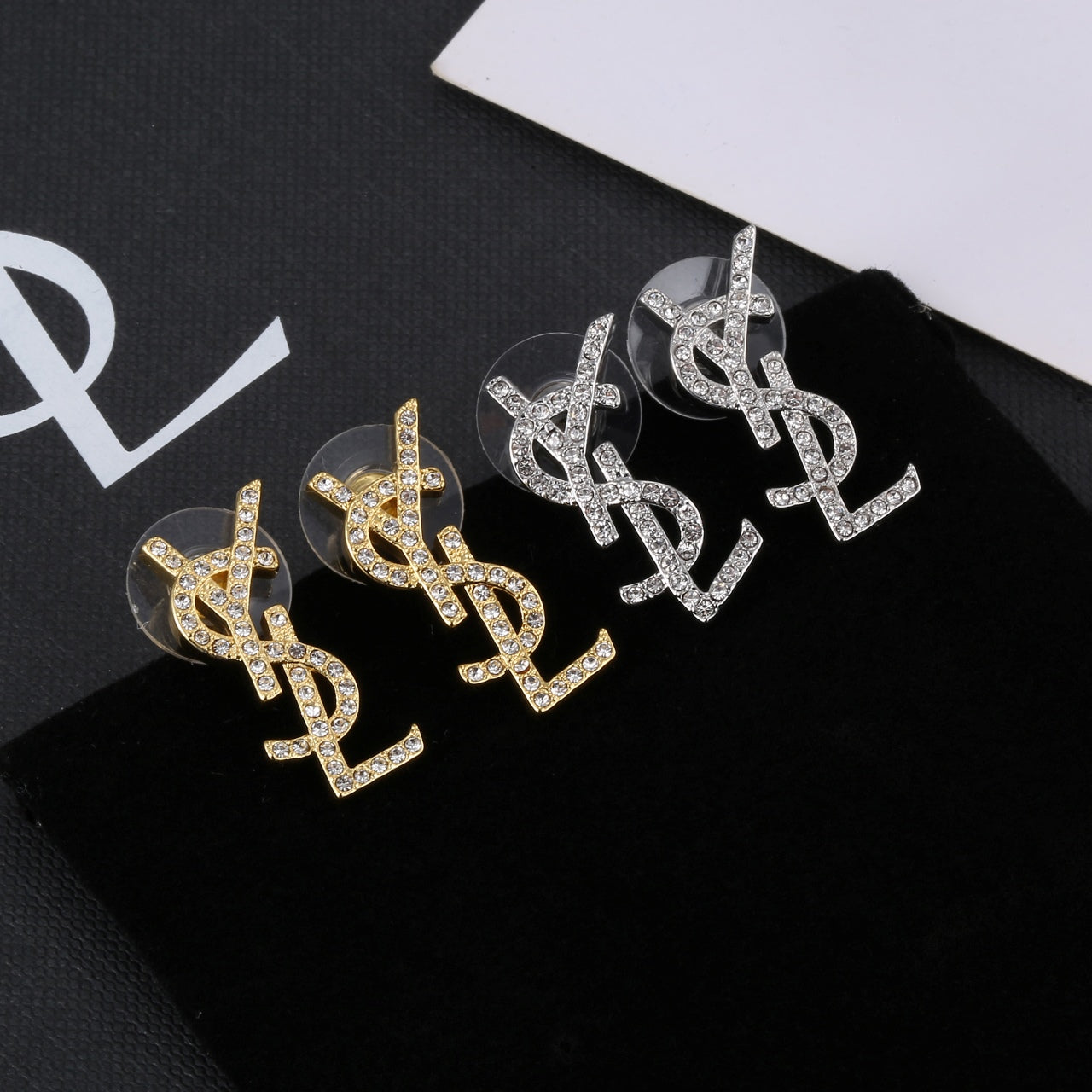 YSL Classic Crystals 18K Gold Brooch