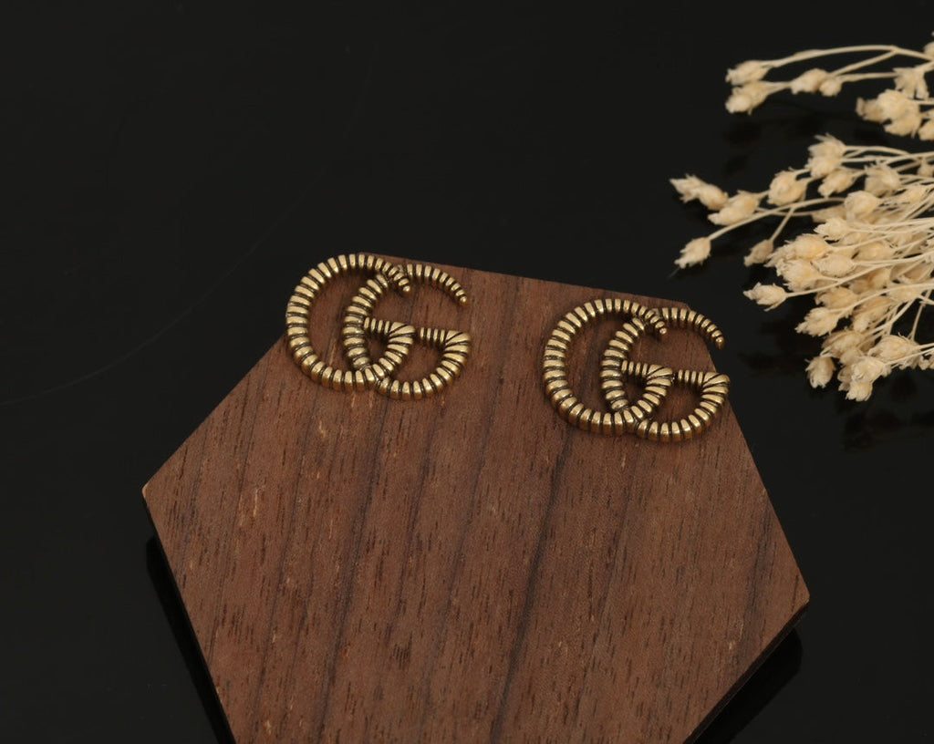Gucci Double 18K Gold Earrings