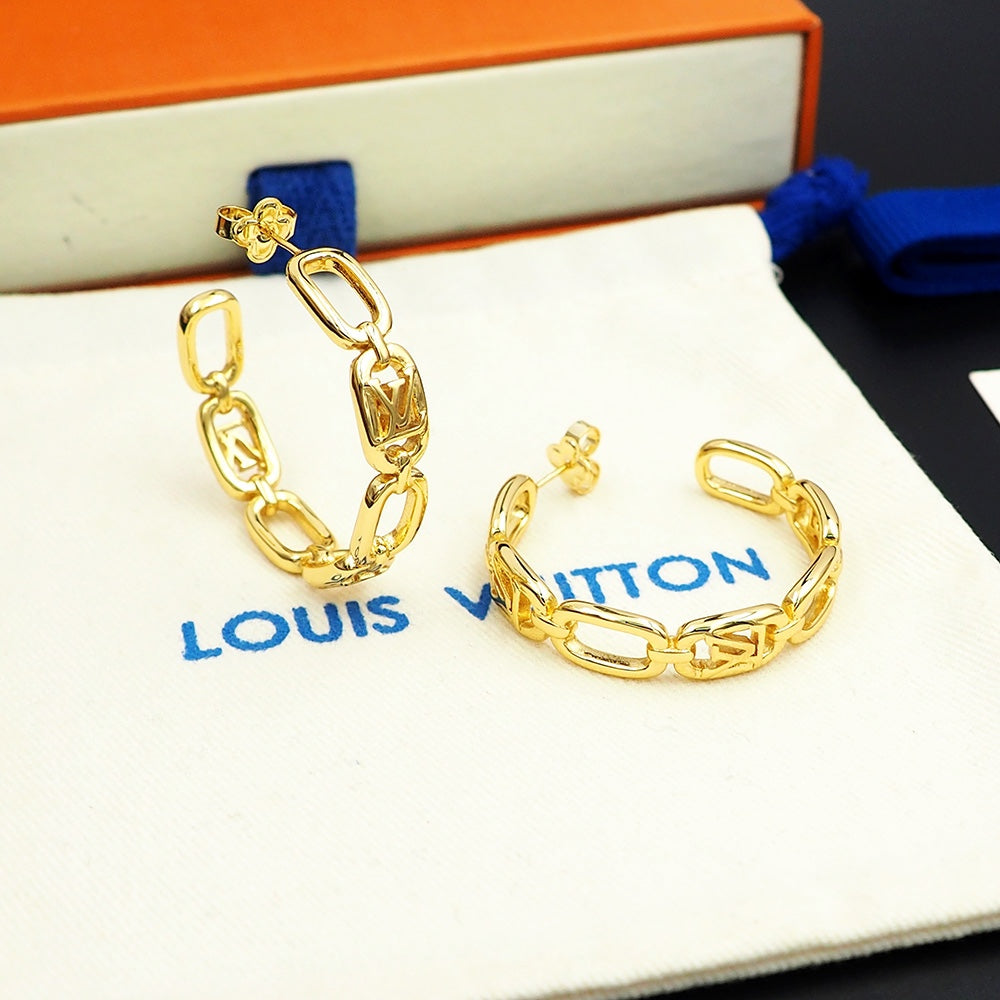 Louis Vuitton My Chain 18K Gold Earrings