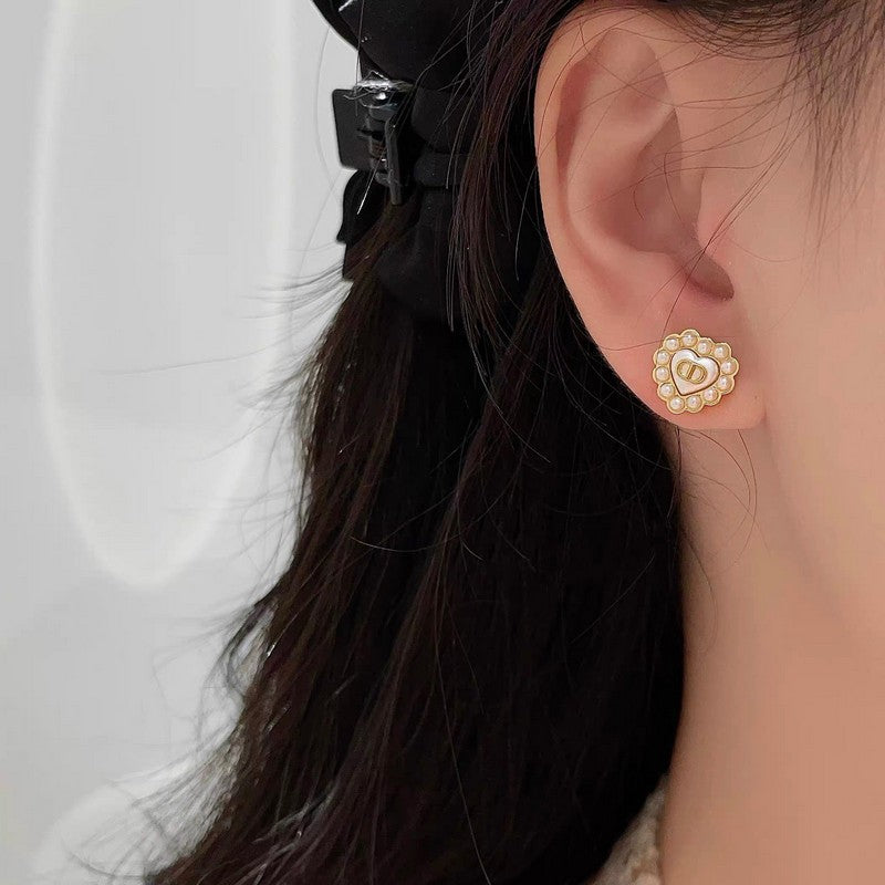 Dior Petit Baroque Stud 18K Gold Earrings