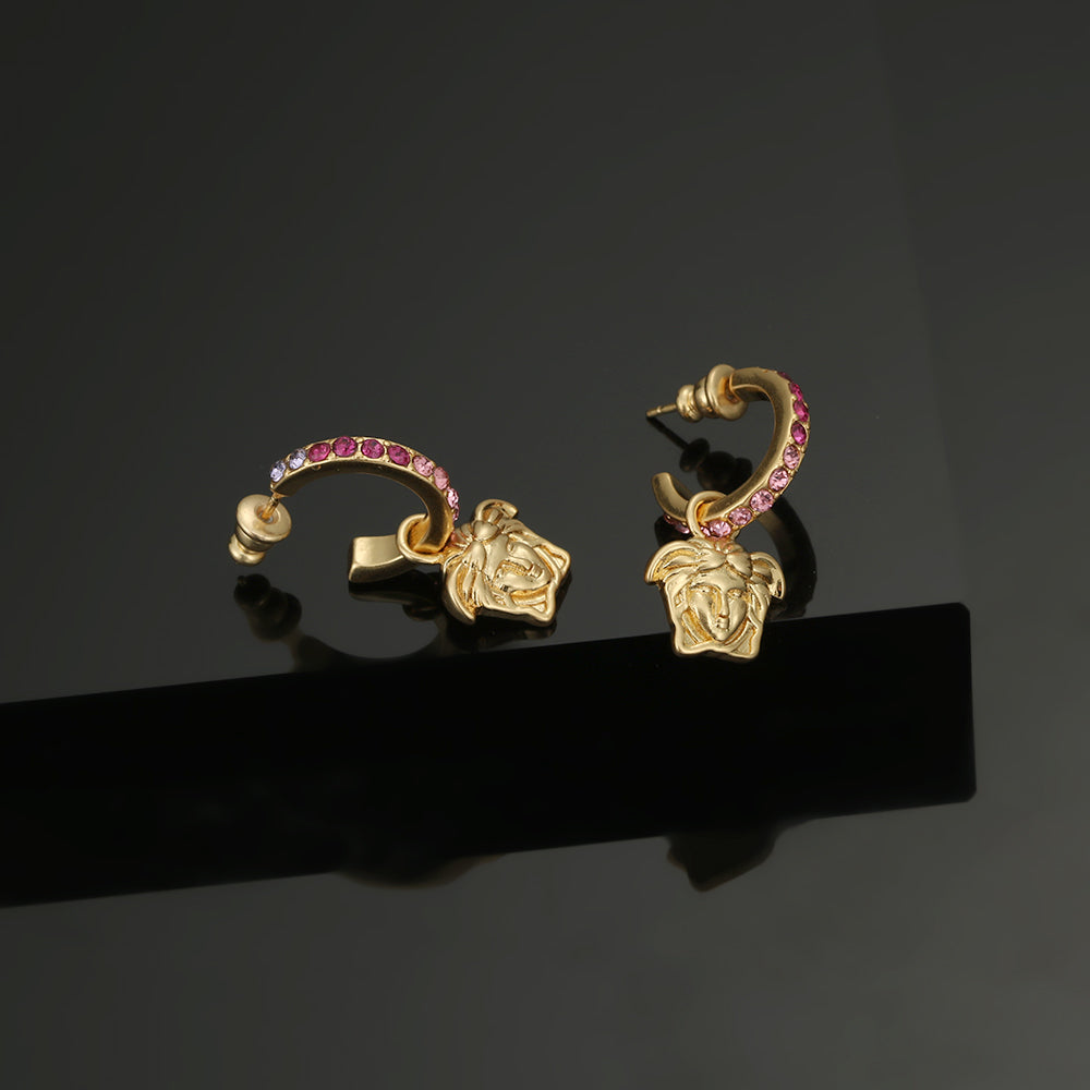 Ver Pink Crystals 18K Gold Earrings
