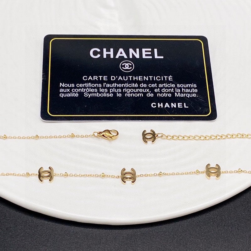 Chanel Small Logo Gold 18K Gold Necklace