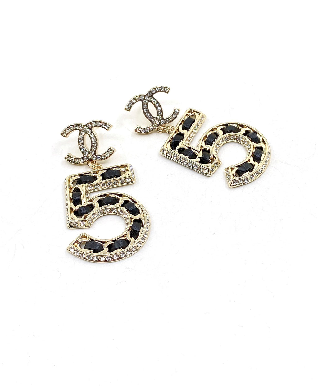 Chanel No. 5 Perfume 18K Gold Earrings
