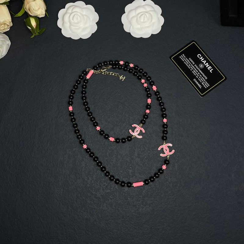Chanel 24B Black Pearls 18K Gold Necklace