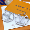 Louis Vuitton Louise Hoop Pearls 18K Gold Earrings
