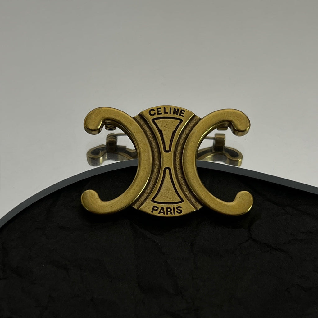 Celine Vintage 18K Gold Brooch