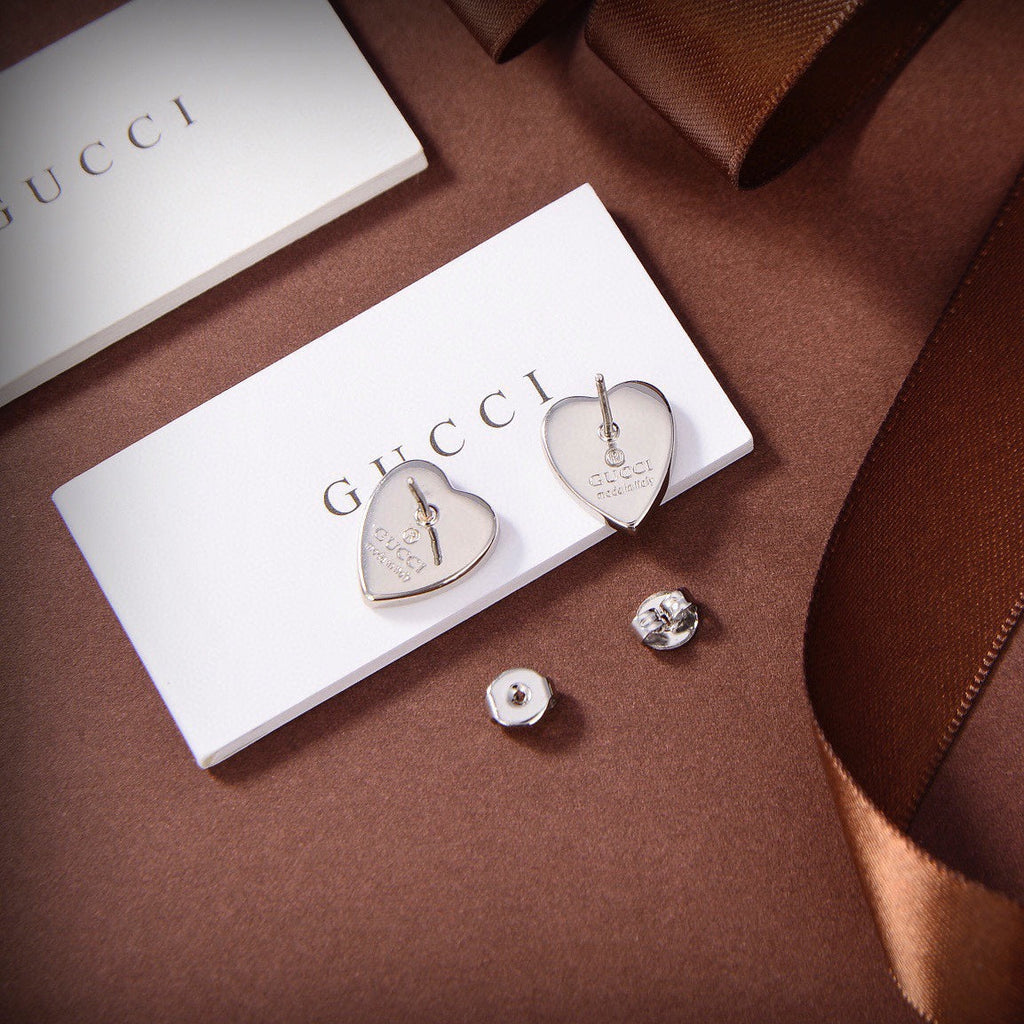 Gucci Double Heart 18K Gold Earrings