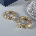 Louis Vuitton Circle Diamonds 18K Gold Earrings