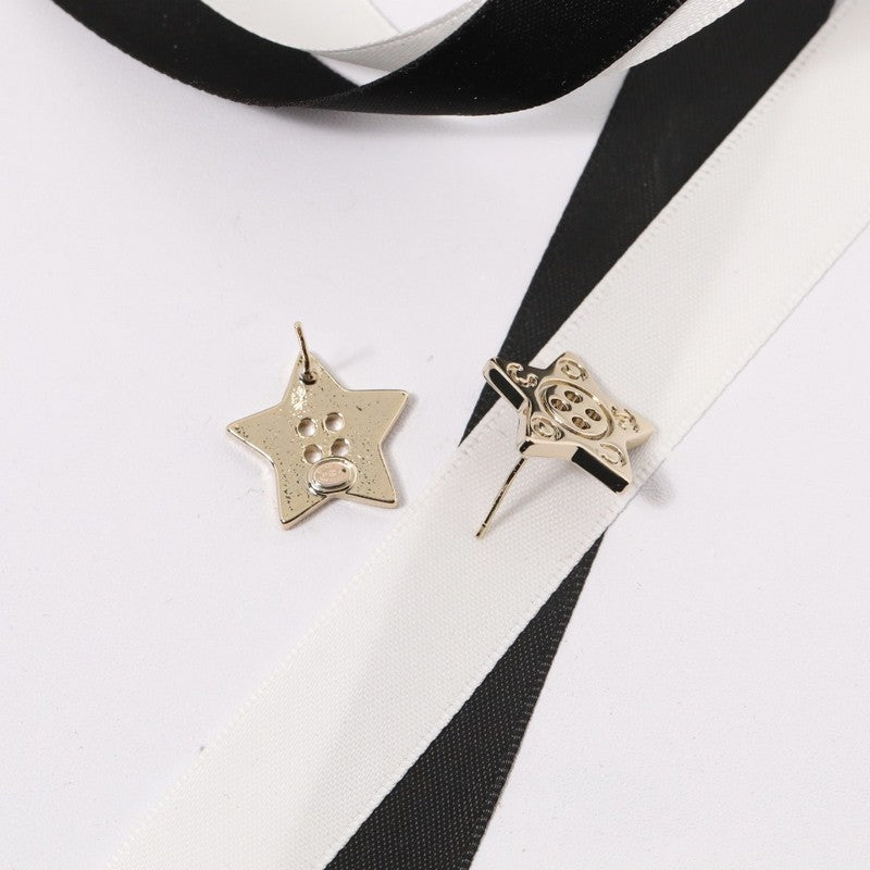 Chanel Star Gold 18K Gold Earrings