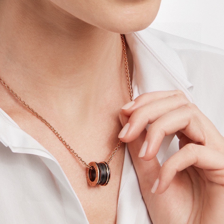 B.zero1 Black Ceramic 18K Gold Necklace
