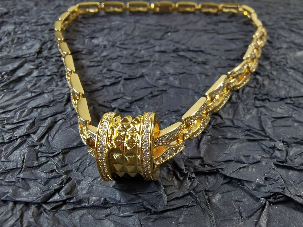 B.zero1 Diamonds Chain Link 18K Gold Necklace