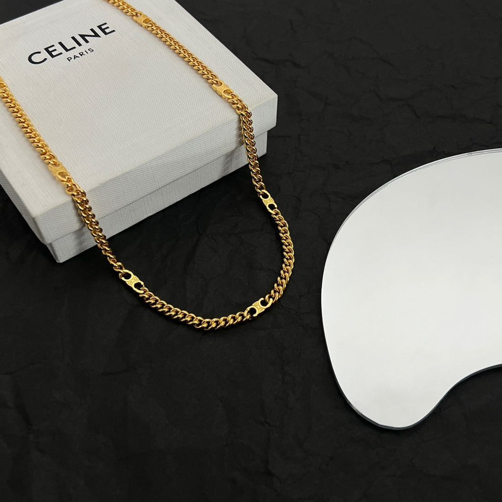 Celine Gourmette Chain 18K Gold Necklace