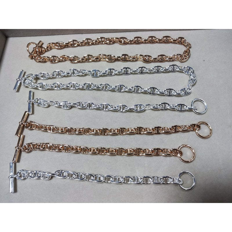Hermes Cha?ne D'ancre Encha?n ̈¦e 18K Gold Bracelet