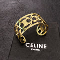 Celine Open Cuff 18K Gold Bracelet