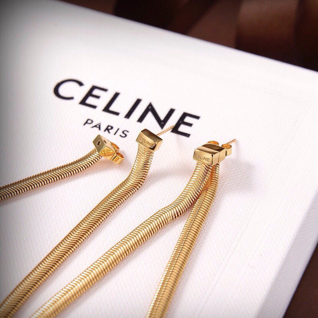 Celine Tassel 18K Gold Earrings