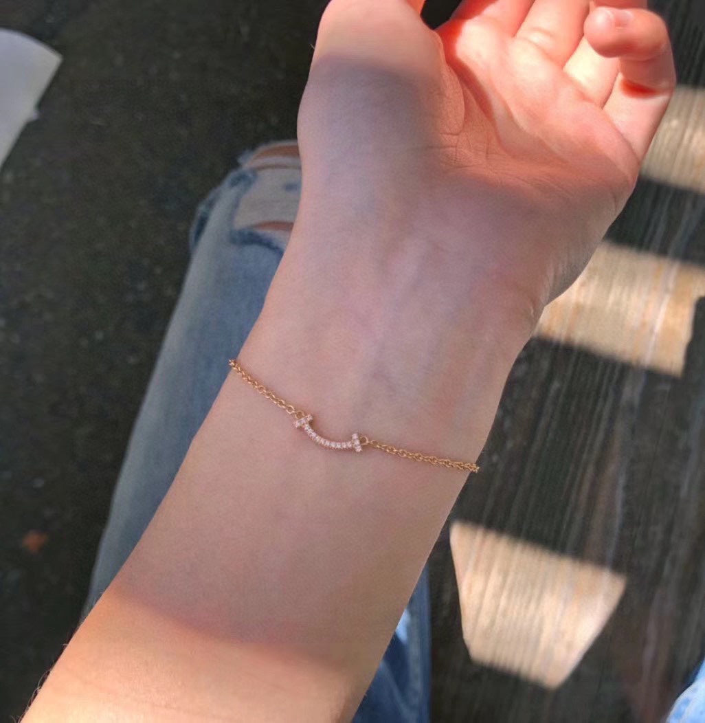 Tiffany Smile Diamond 18K Gold Bracelet