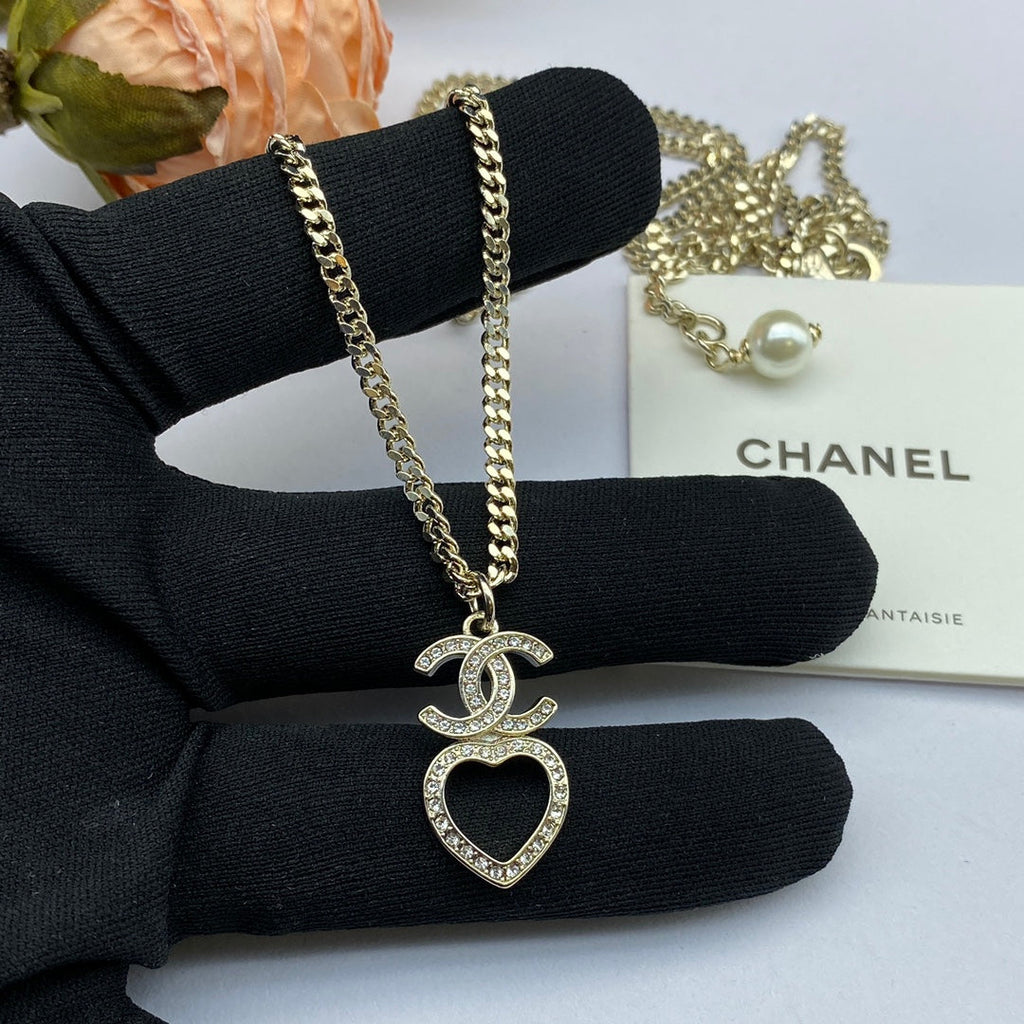 Chanel Heart Chain 18K Gold Necklace
