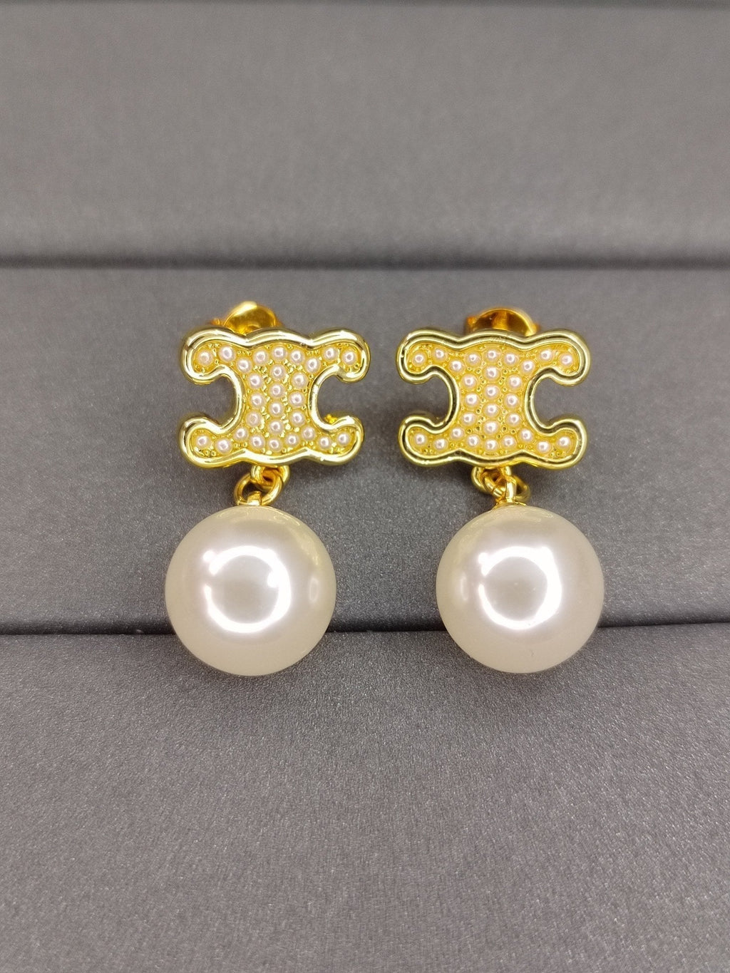 Celine Pearls 18K Gold Earrings