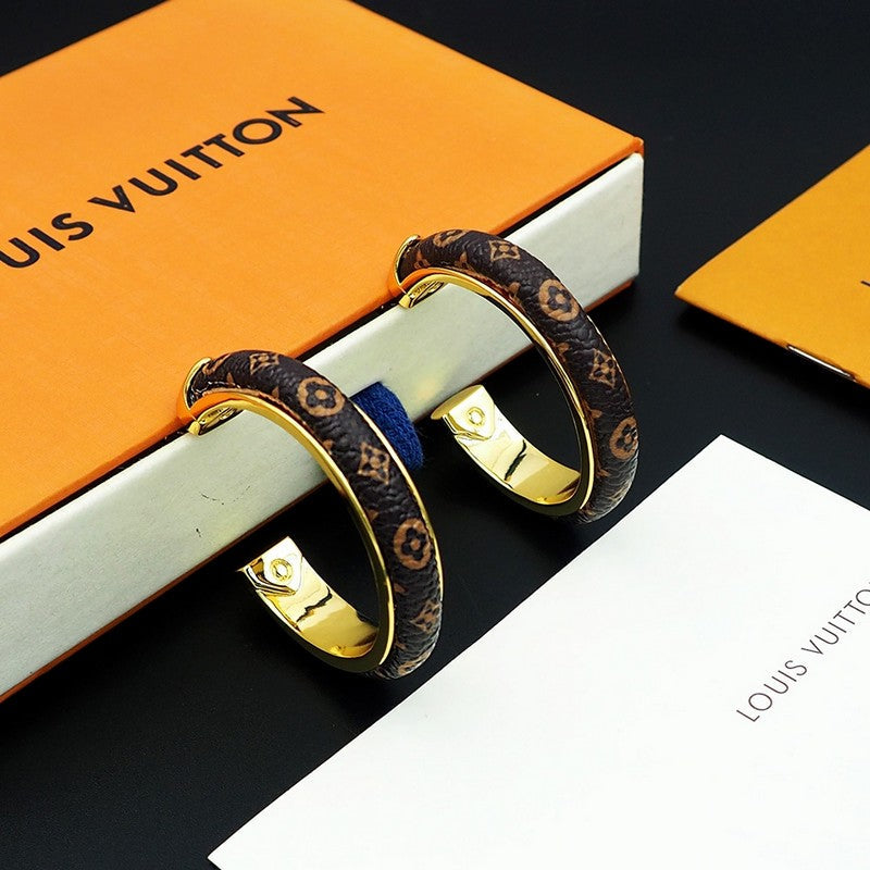 Louis Vuitton Signature 18K Gold Earrings