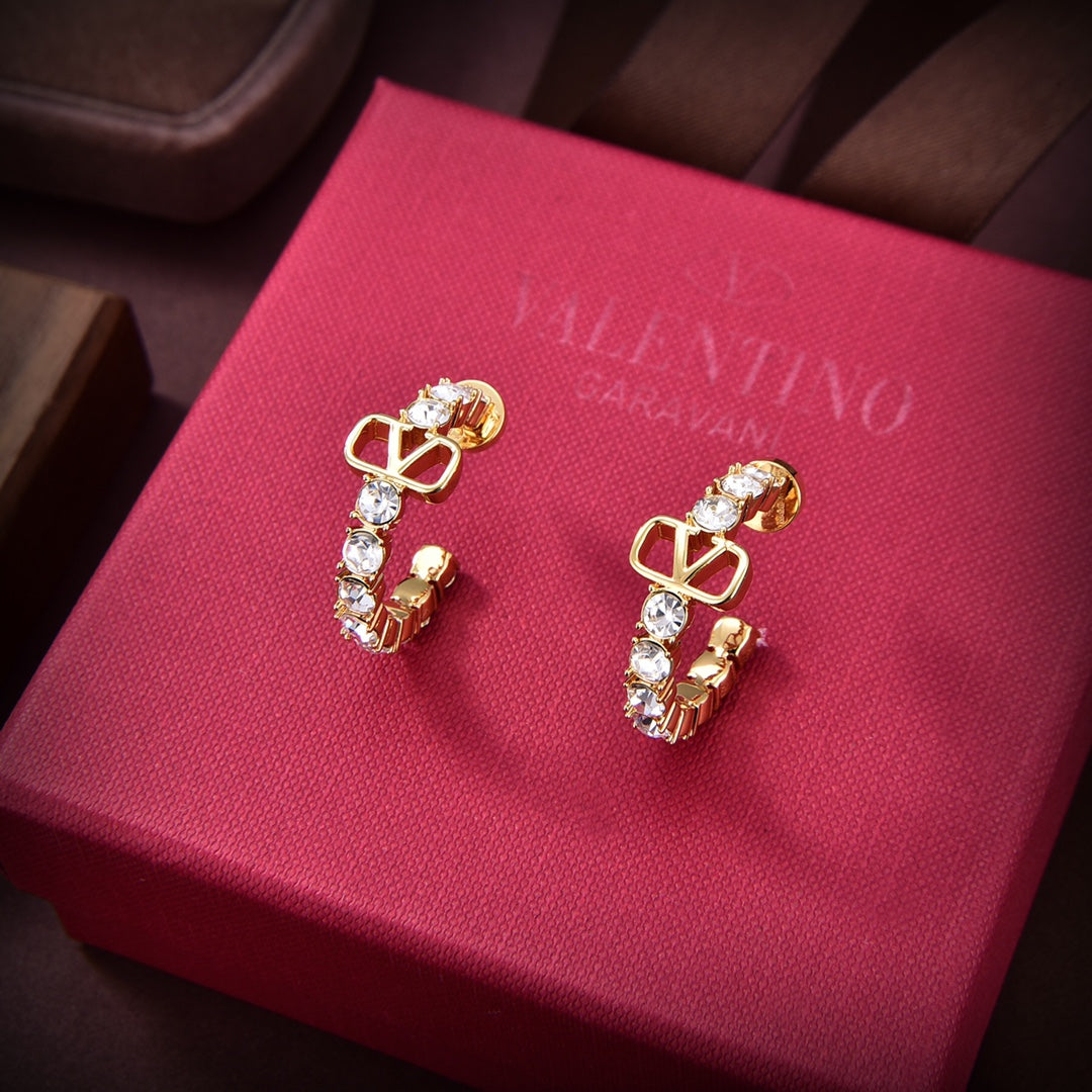 Valentino Valentino Signature 18K Gold Earrings