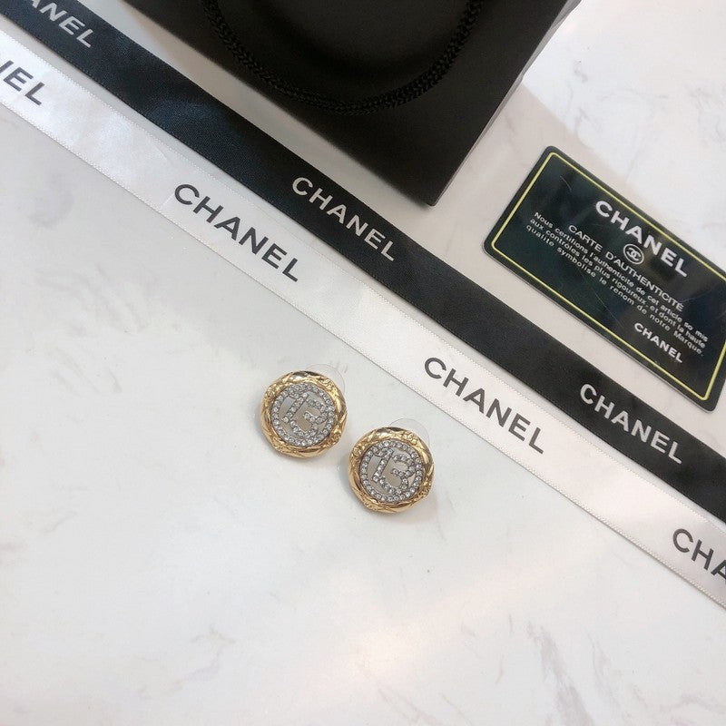 Chanel No.13 Diamond 18K Gold Earrings