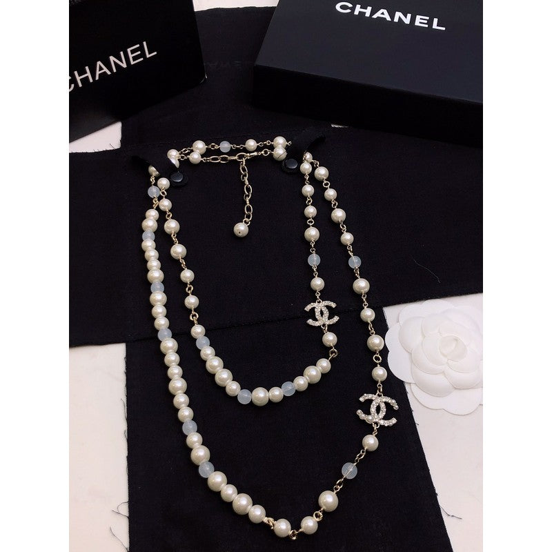 Chanel Long Pearl 18K Gold Necklace
