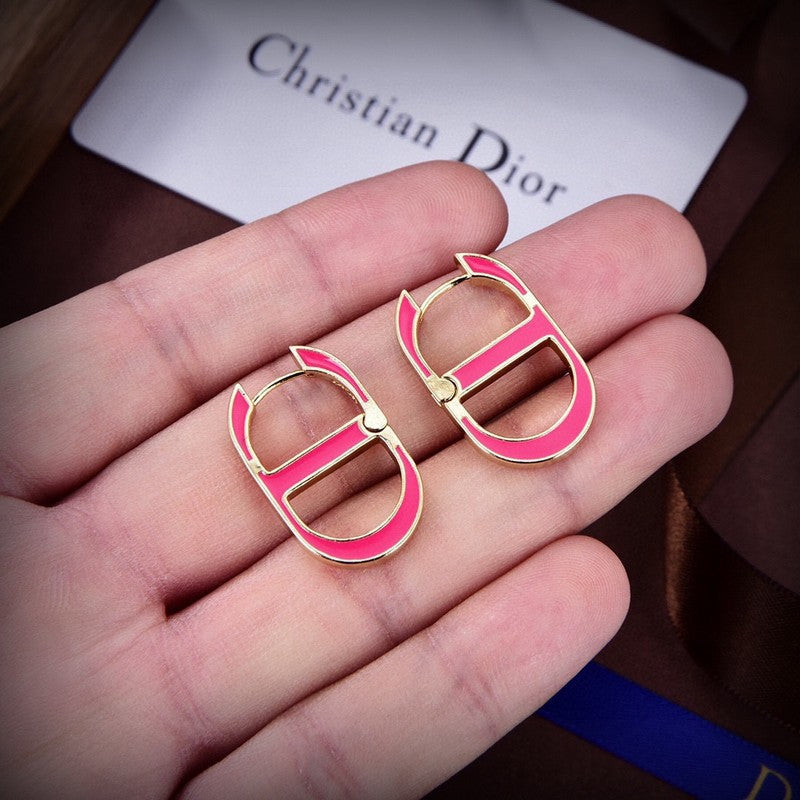 Dior 30 Montaigne Pink 18K Gold Earrings