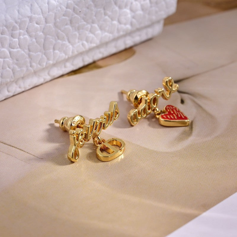 Dior Dioramour Je Vous Adore 18K Gold Earrings