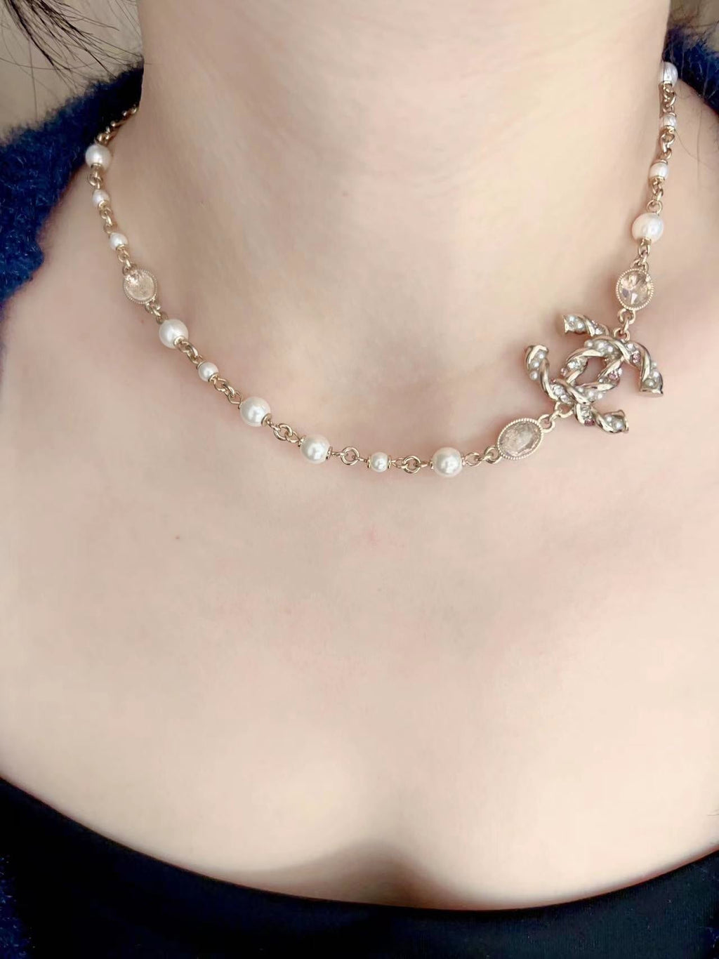 Chanel Pearls 18K Gold Necklace