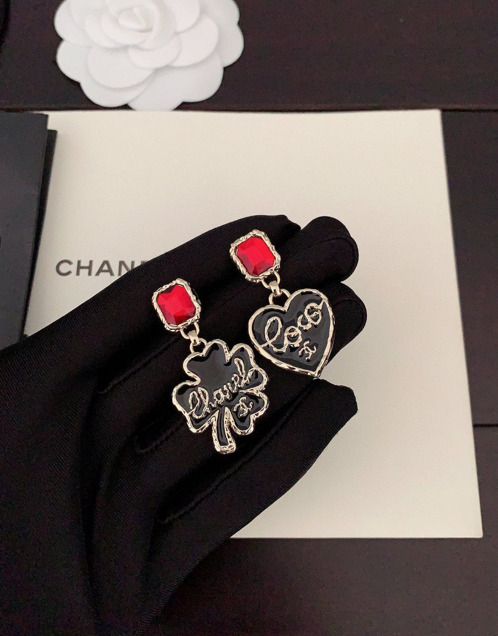 Chanel Heart 18K Gold Earrings