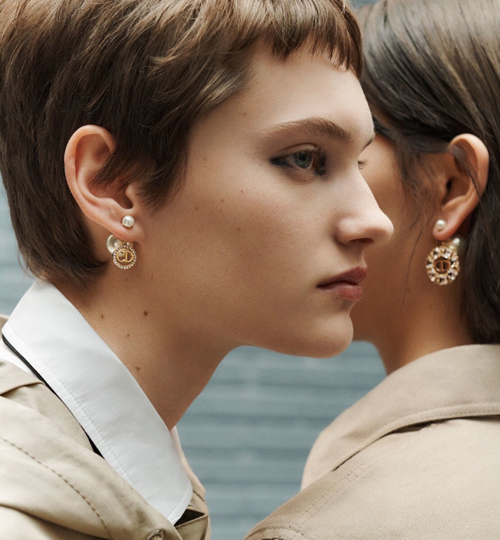 Dior Tribales Pearl 18K Gold Earrings