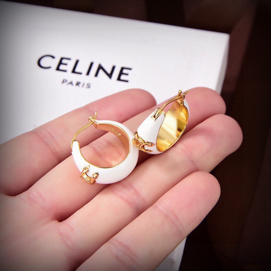 Celine Pearl 18K Gold Earrings