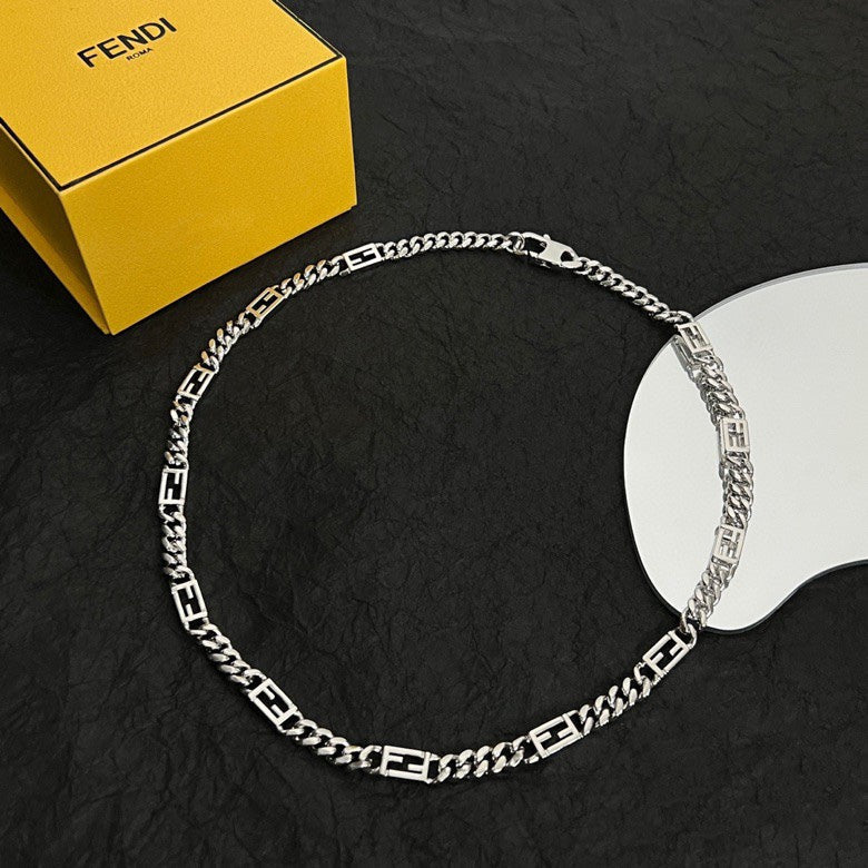 Fendi Baguette Chain 18K Gold Necklace