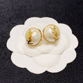 YSL White & Red 18K Gold Earrings